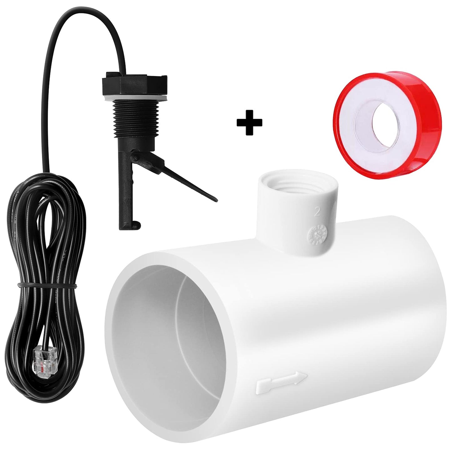 Flow Switch for Hayward,Replacement for GLX-FLO-RP,Flow Switch for Hayward Goldline Aquarite Salt System,Pool Flows Sensor for Hayward Salt Cell and Chlorine Generators,Assembly Kit w/Tee &15ft Cable