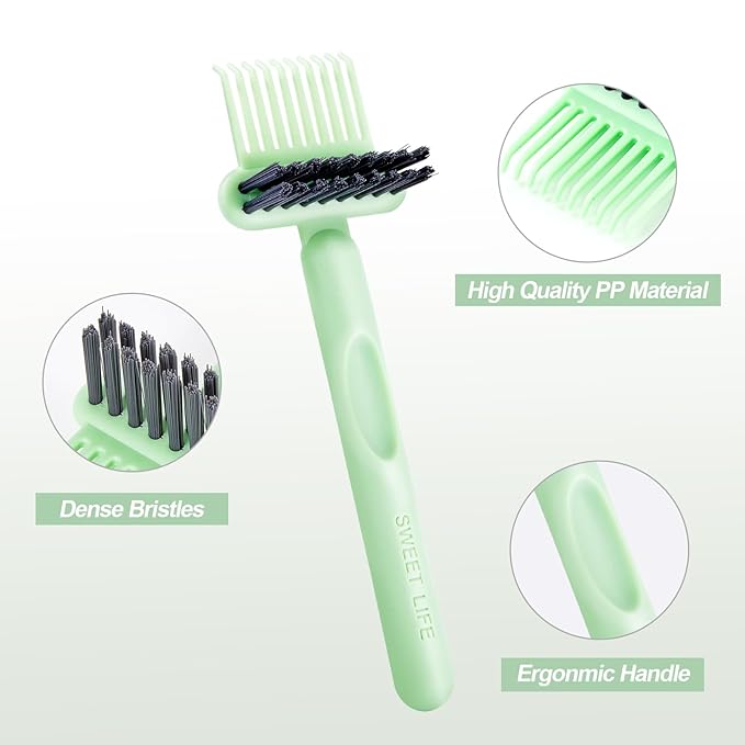 Boar Bristles Hair Brush for Women and Men, Detangling Hair Brush for Smoothing Massage Add Shine, Nylon&Boar Bristles Detangler brush for Hair Healthy (Cleaner-Green)