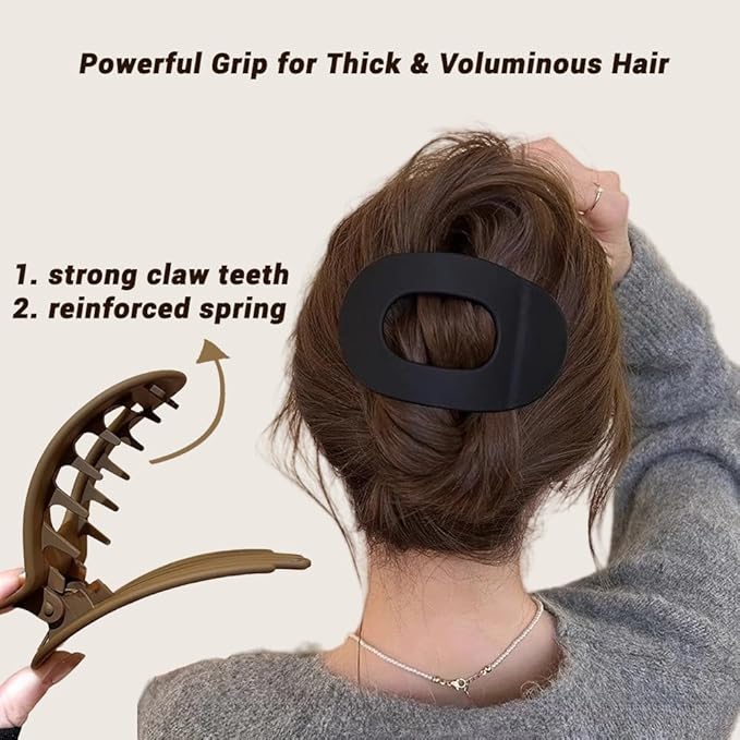 Duckbill Hair Clips for Women, Simple Elegant flat hair clips for Thick Thin Long Short Hairs (6Pcs,Mix-A)