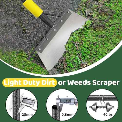 Garden Flat Shovel, 74 inch Floor Scraper Weeding Tool for Sidewalks, Ice Removal Tool for Outdoor Garden Cleaning,Scarping Tool for Lawn Edging Weeding,Snow Ice Shovel Chopper Scraper