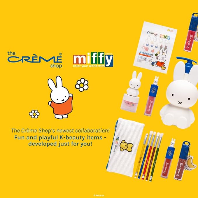 The Crème Shop Miffy On-The-Go Compact Mirror, Dual-Sided HD Durable Mirror, 2X Magnification, Portable & Lightweight, Limited Edition, Cute Miffy Design