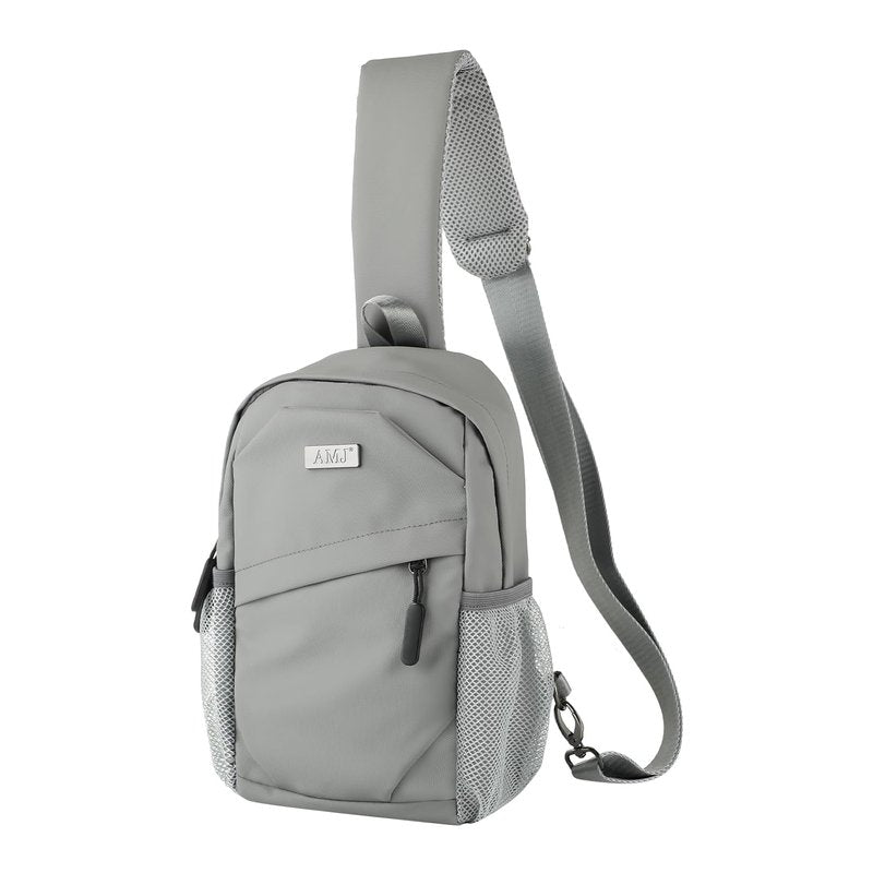 AMJ Cross-body Bag Small Handbag For Men, Fashion Backpacks For Women, Travel Chest Daypack for Hiking, Camping, Sports(Space Grey)