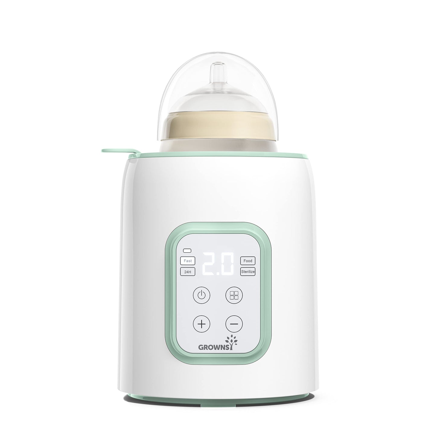 Grownsy Baby Bottle Warmer, 8-in-1 Fast Baby Milk Warmer with Timer for Breastmilk or Formula, Accurate Temperature Control, 24H Keep, Food Heater&Defrost BPA-Free Bottle Warmer for All Bottles- Green