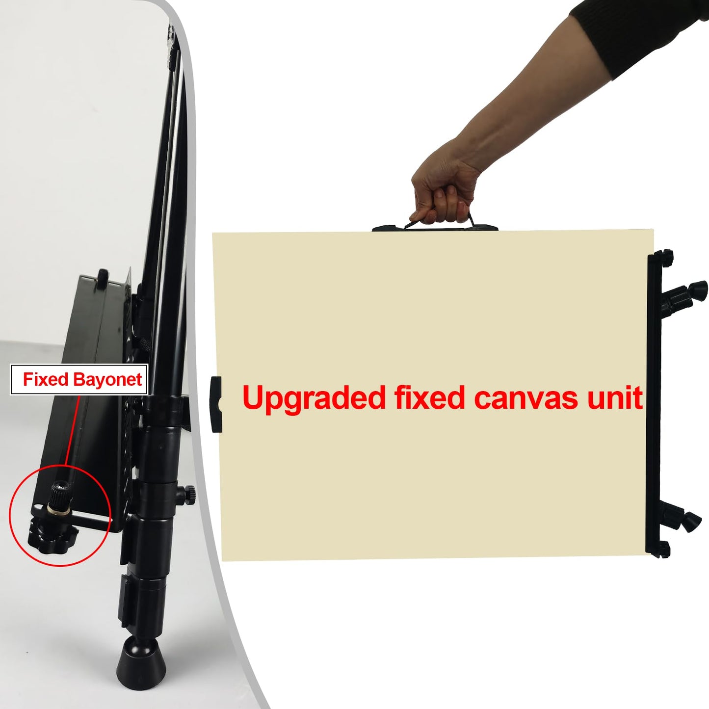 Art Easel for Painting and Display – 6pcs Adjustable Floor 66 Inch Folding Aluminum Easel Stand for Sign - Table Top Canvas Stand - Portable Drawing Paint Heavy Duty for Artist Adults Holder or Teen