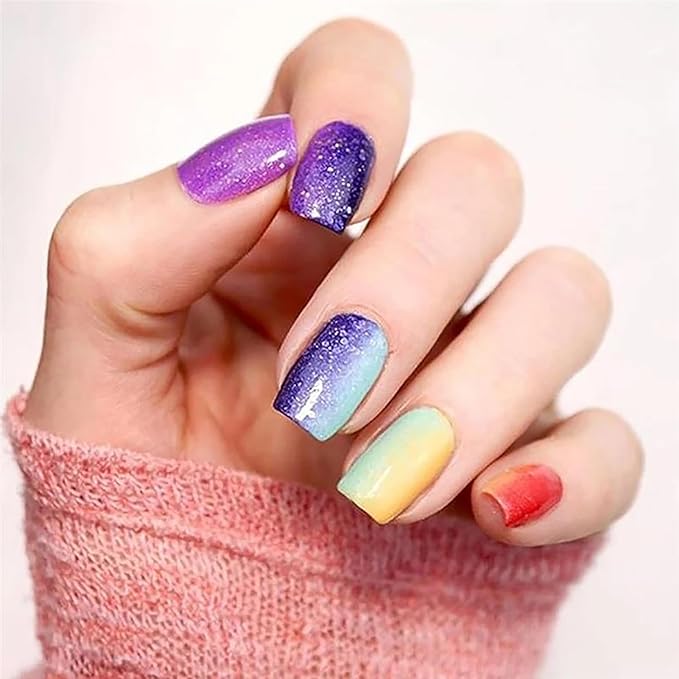 6Pcs Ombre Nail Brush Nail Art Brushes Nail Ombre Brush Nail Gradient Painting Pen Ombre Brush for Gel Nails Acrylic Manicure Brush Nail Art Tools