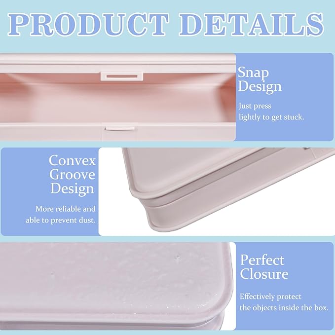 4 Pieces Plastic Storage Personal Box for Nail, Nail Implement Storage Box Organizer Case Manicure Tool Box for Nail Pedicure Supply Tools (B-multicolor)