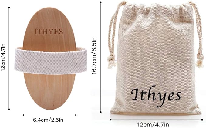 Dry Brushing Body Brush Exfoliating Brush Natural Bristle Bath Brush for Remove Dead Skin Toxins Cellulite,Treatment,Improves Lymphatic Functions,Exfoliates,Stimulates Blood Circulation