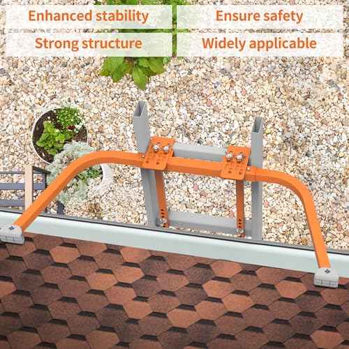 Ladder Stabilizer for Roof Gutter,Heavy Duty Steel Ladder Roof Hook Ladder Stabilizer with Wing Span/Wall Extension Ladder Accessory,Ladder Standoff Arms,Gutter Cleaning Tools