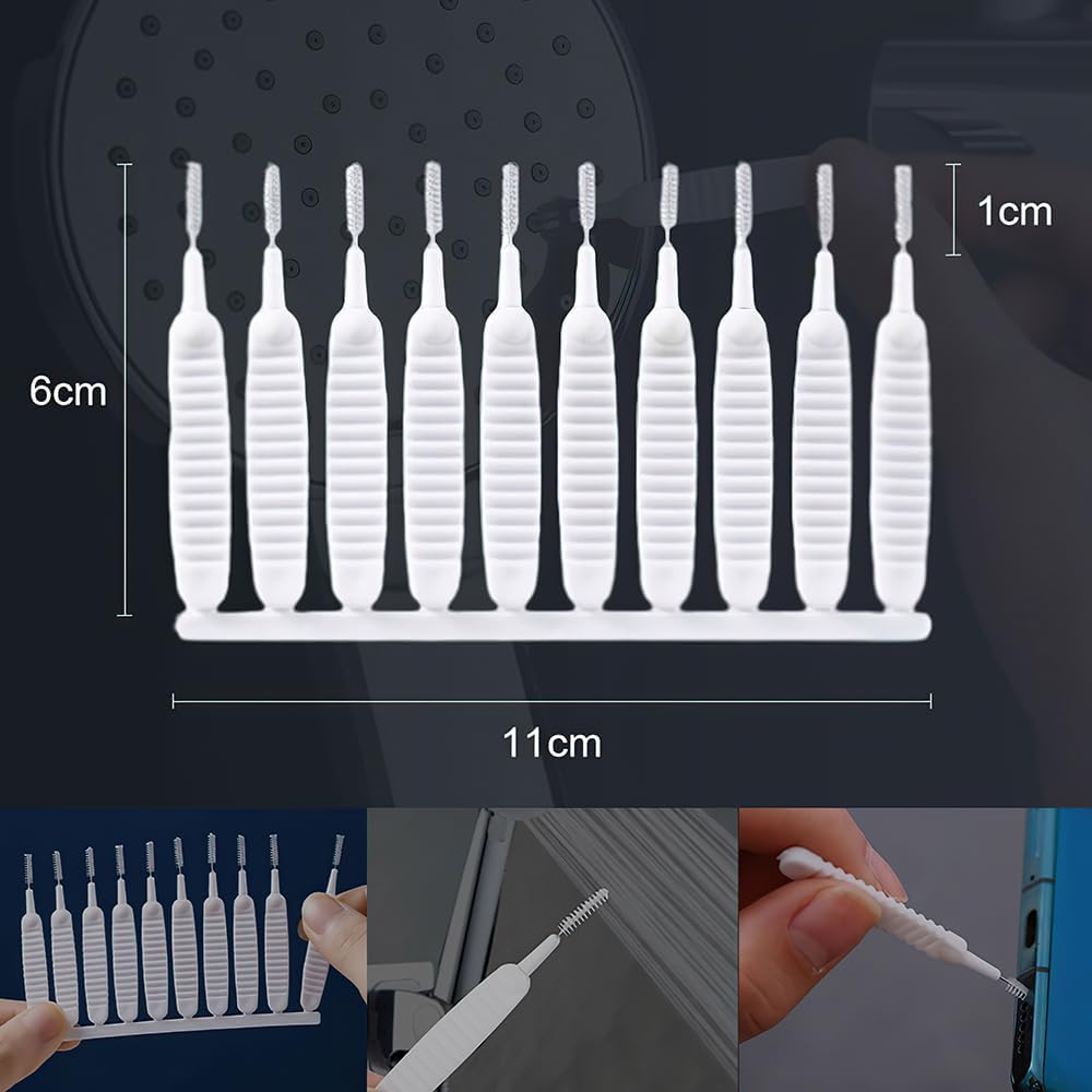 Upgrade Shower Head Cleaning Brush, Gap Hole Anti-Clogging Cleaning Brush, Shower Head Cleaner Picks Brush Tiny Cleaning Brush for Shower Head, Multifunction Shower Head Cleaning Brushes (10PCS)
