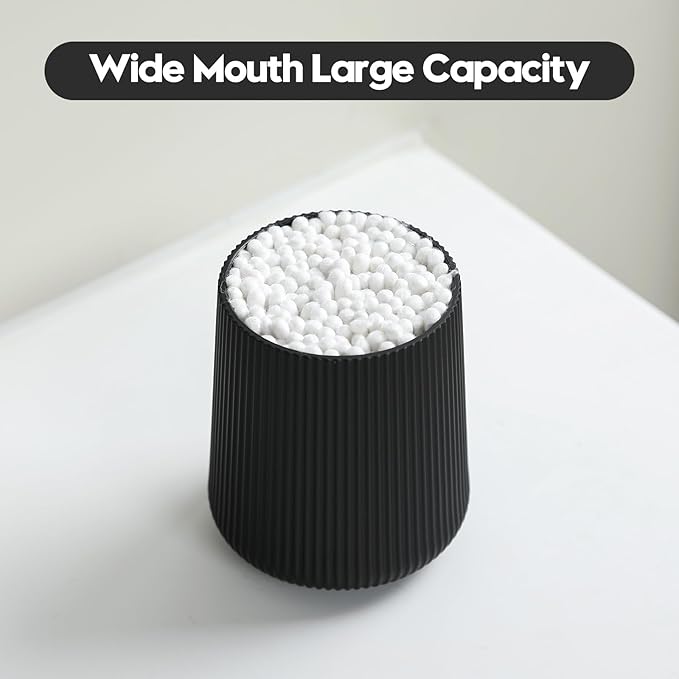 YAUKPH Black Striped Toothbrush Holder for Electric Toothbrushes Bathroom Organizer Cup for Toothpaste Kids & Adults