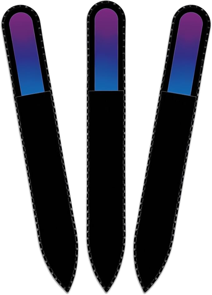 Mont Bleu Rainbow Glass Nail File - Czech Tempered Glass - Handmade in Bohemia-Czech Republic - Premium Women's Nail File