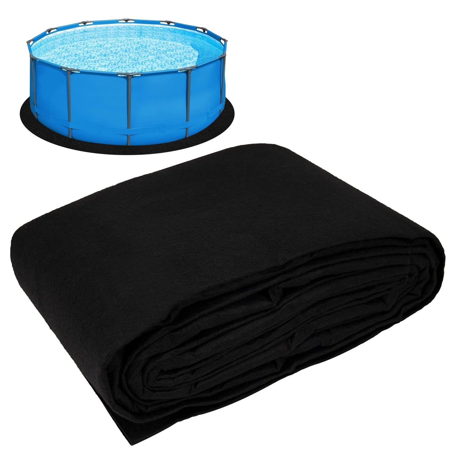 Svepndic 10ft Thickened Round Pool Liner Pad for Above Ground Swimming Pools,Swimming Pool Ground Cloth Above Ground Pool Mat Under Pool Floor Padding,Pool Equipment Pad