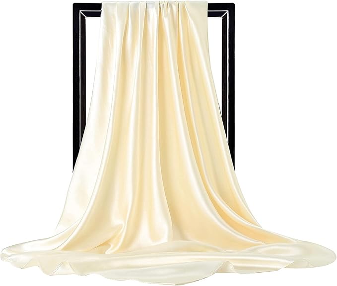 vimate 35" Square Silk Like Head Scarf - Women's Fashion Satin Scarf Bandana for Hair Wrapping at Night.