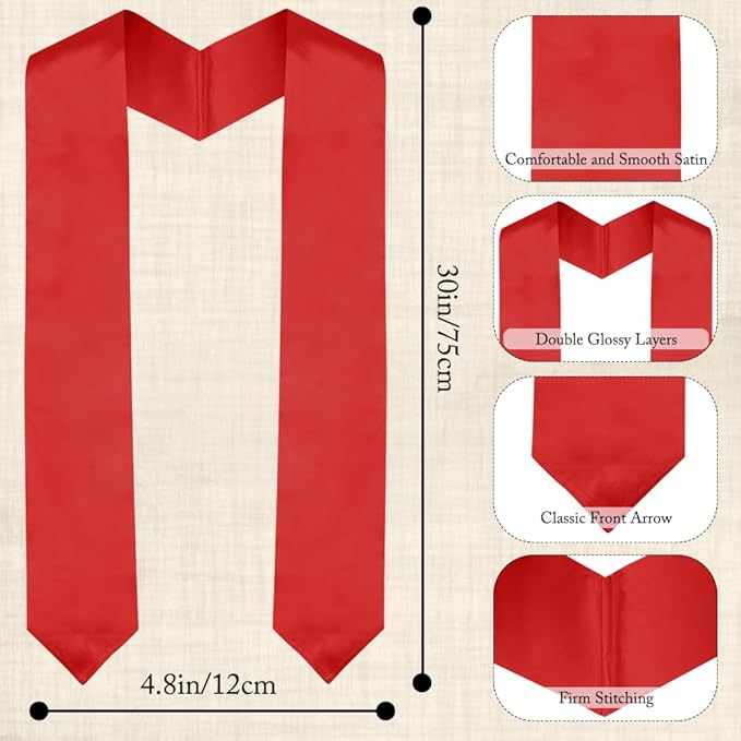 Graduation Stole Graduation Sash Unisex Adults Class of 70'' Stoles for Academic and Choral Ceremony