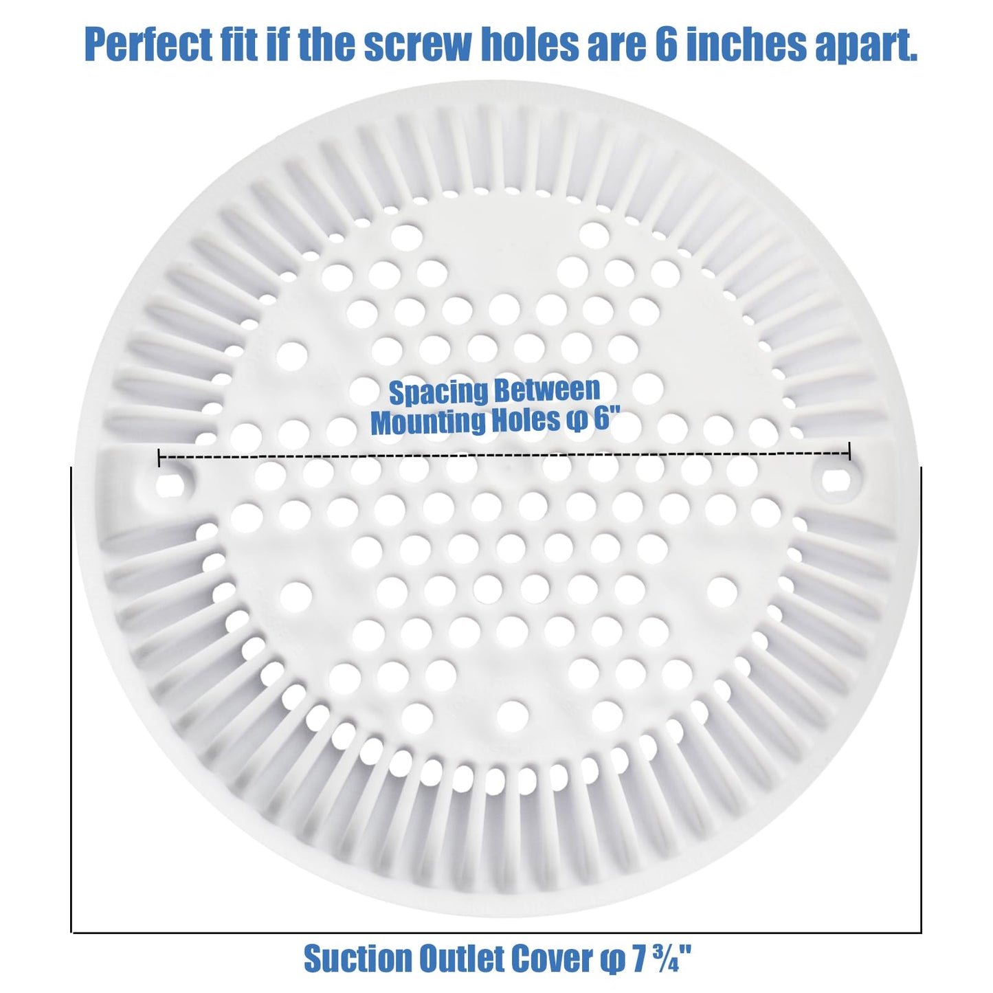 SZHY-LINK WGX1048E Pool Main Drain Cover Compatible with Hayward Suction and Dual Suction Outlet, Pool Drain Cover (1 Pack)