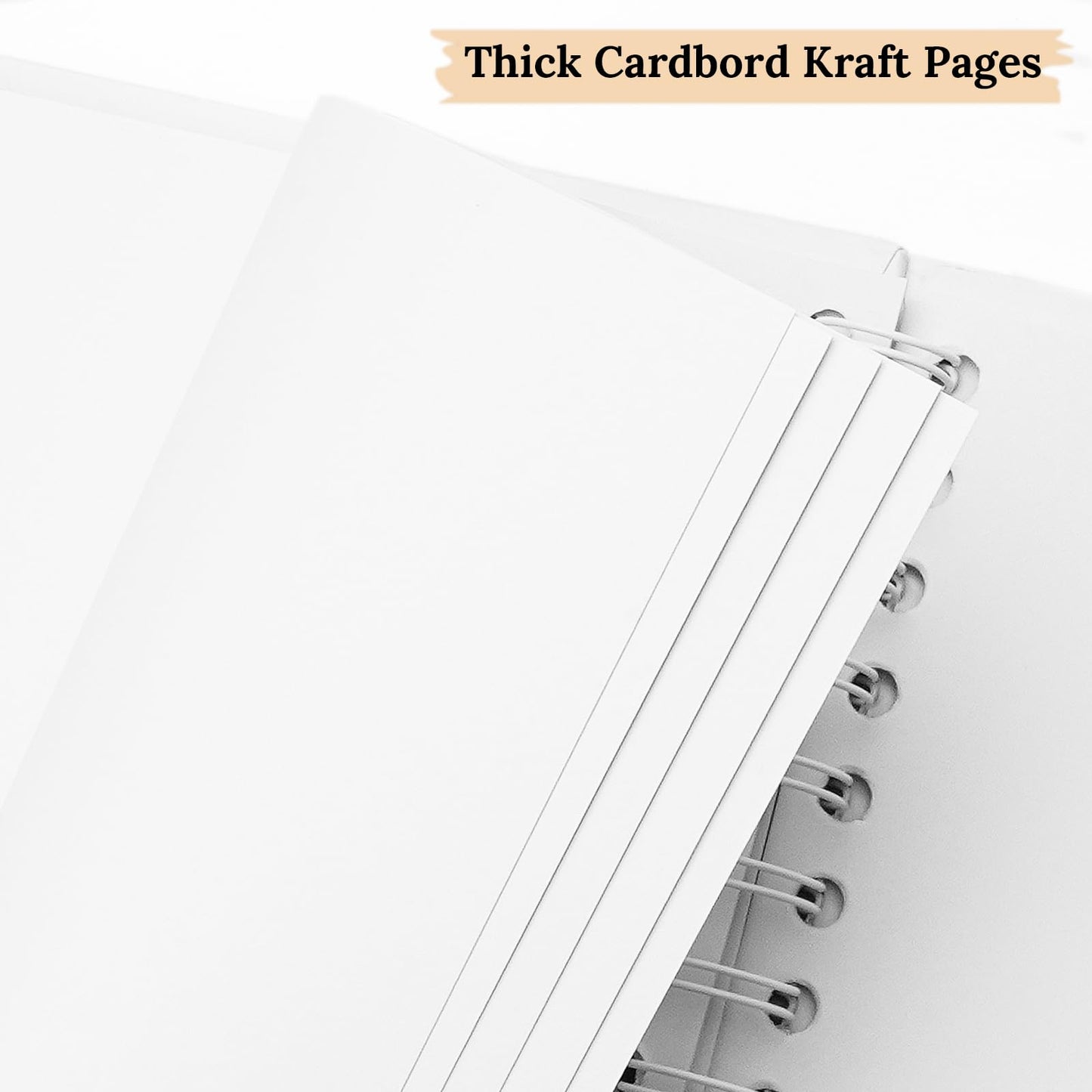 Scrapbook 10x10 Inch DIY Scrapbook Album Hardcover Kraft Paper Scrap Book Photo Albums 40 Pages Perfect for 4x6 / 5x7 Photos Memory Book for Family, Wedding