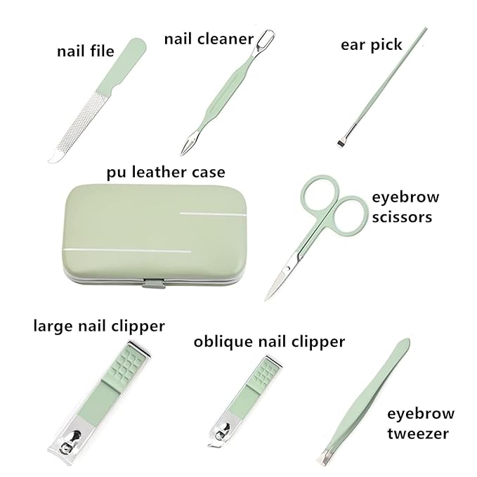 Manicure Set Nail Clipper Set Women Men Nail Clippers Kit Nail Care Kit Toenail Fingernail Cutters Personal Care Tools Manicure Pedicure with Travel Case Nail Grooming Kit Gifts for Women Men