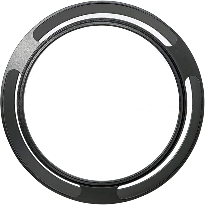 Fotasy Metal Curved Lens Hood - 62mm Vented Hood for Fuji, Leica, Olympus, Panasonic, Sony Lenses