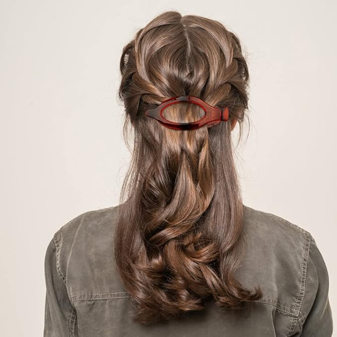 Flat Alligator Hair Clips 3Pcs - 4.52" Duck Billed Medium Hair Claw Clips and Barrettes, Hair Accessories Clamps Jaw Clips Gifts