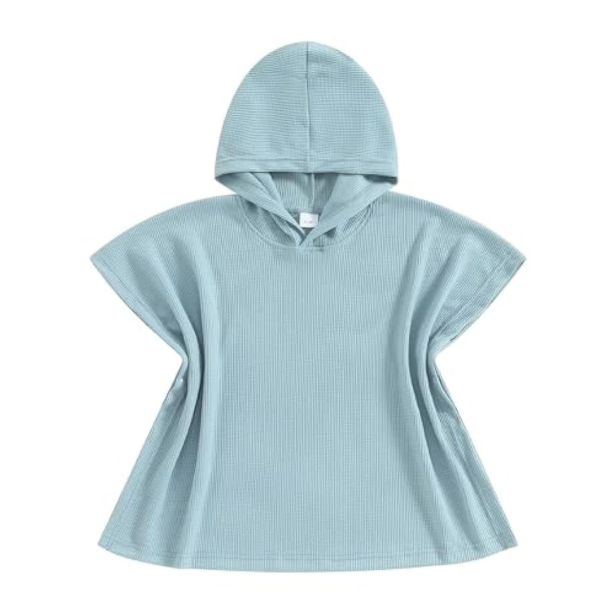 Kids Swim Cover up Girls Boys Waffle Towel Poncho Swimsuit Coverups for Beach, Pool, Bath (Blue,9-10 Years)