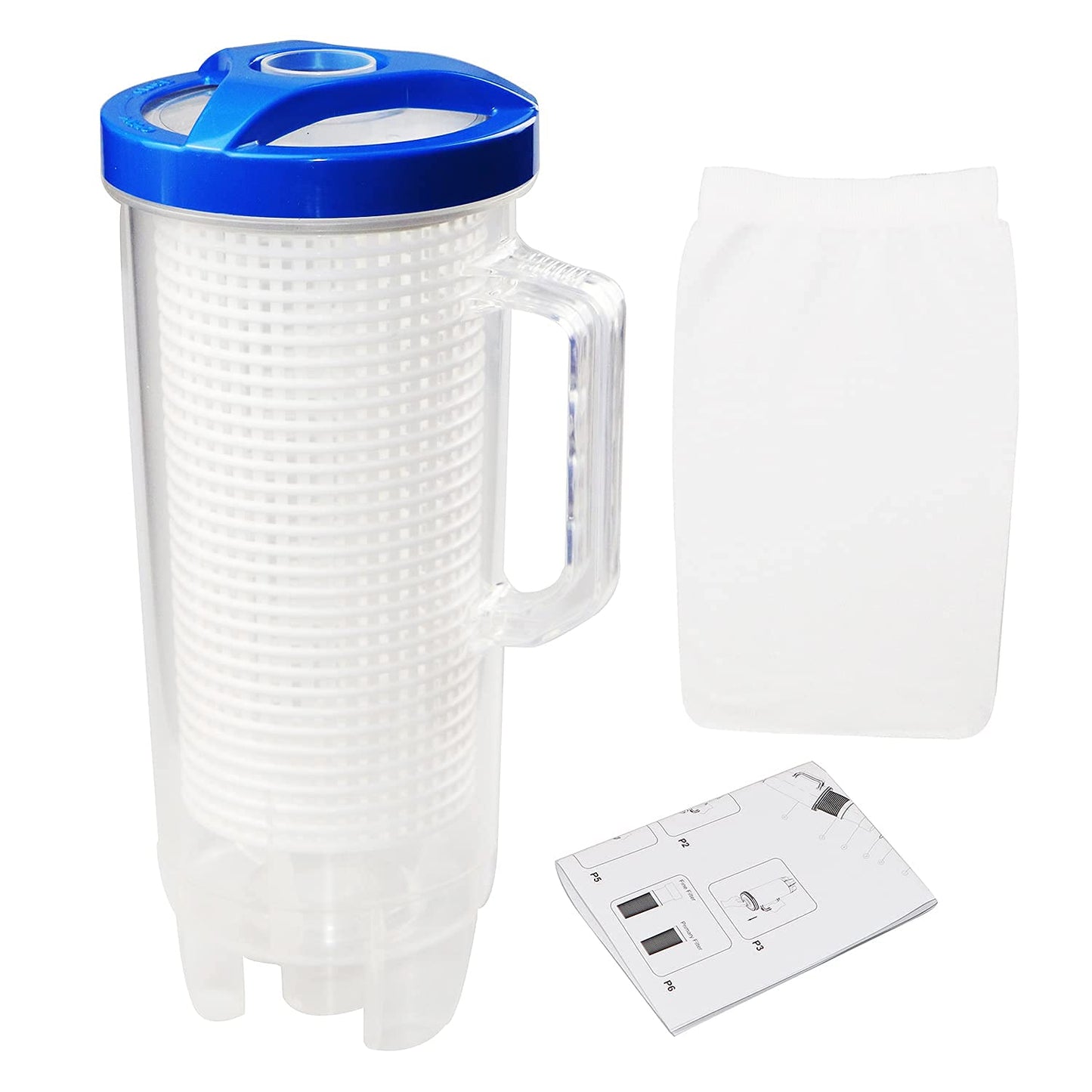 Large Pool Leaf Catcher,Leaf Canister for Pool Vacuum, in-line Pool Filter Canister with Mesh Basket, Compatible with Hayward Automatic & Manual Suction Pool Cleaners