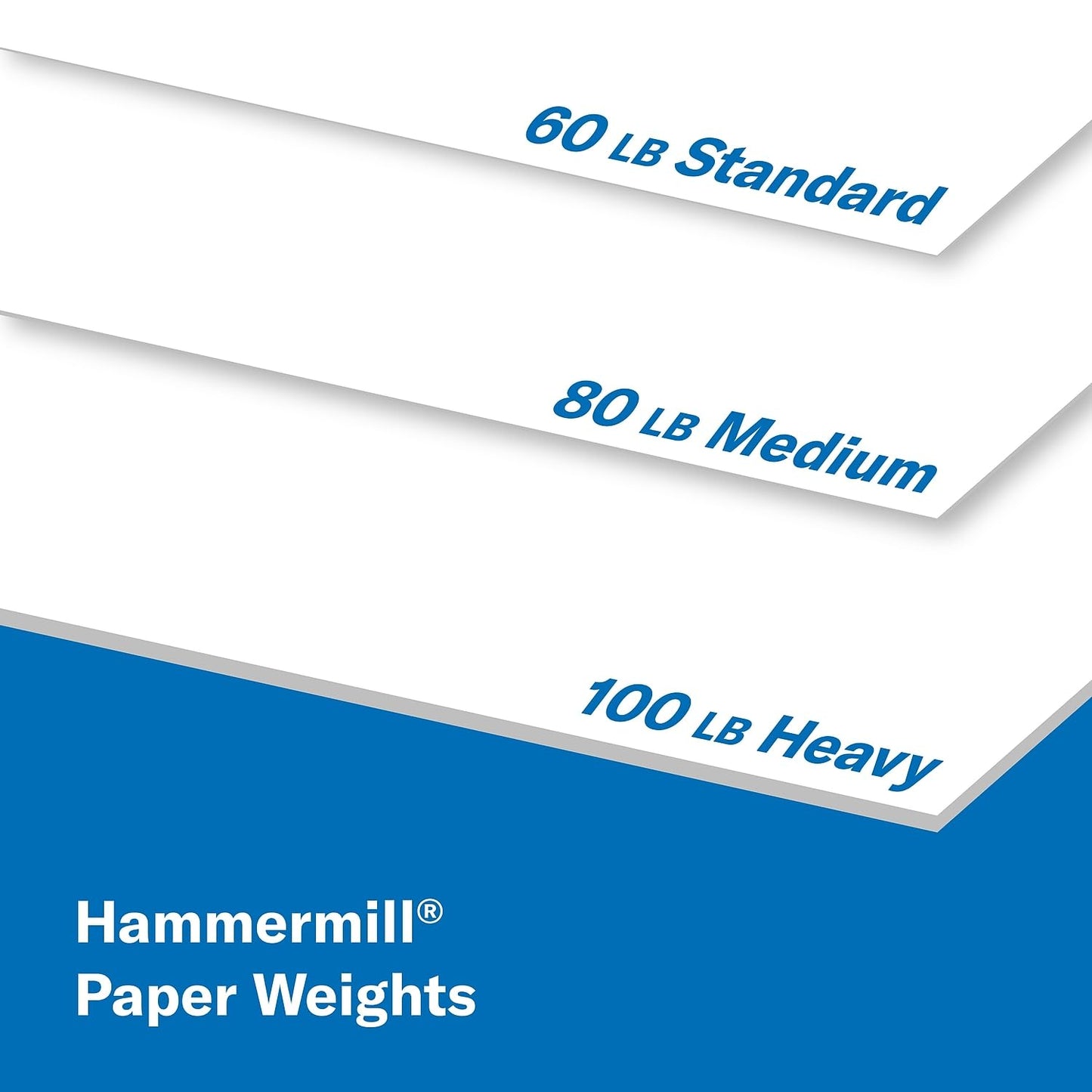 Hammermill Cardstock, Premium Color Copy, 80 lb, 8.5 x 11 - 1 Pack (250 Sheets) - 100 Bright, Made in the USA Card Stock, 120023R, White