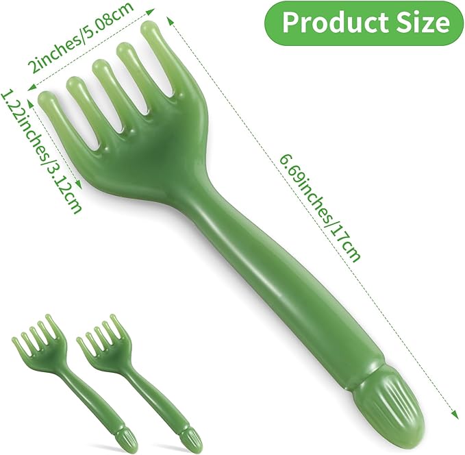 2Pcs Head Massager Manual Hair Scalp Massager Gua Sha Five Claw Massage Tool Comb Portable Handheld Resin Relax Tool for Father's Day Mother's Day Gifts (Green)