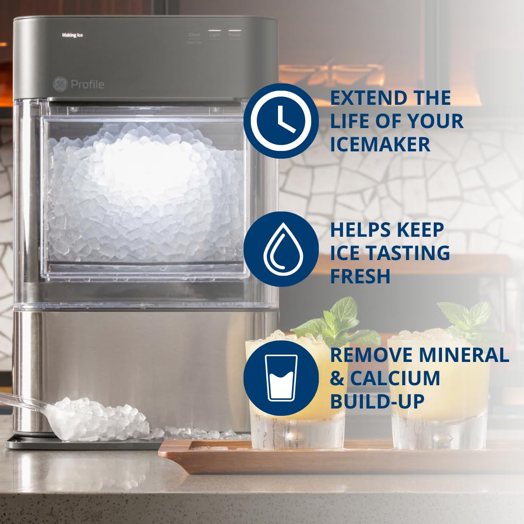 GE Profile Opal | Cleaning Supplies Kit for Opal Nugget Ice Maker | Ice Machine Cleaner Kit Includes (1) 5 oz Bottles of Cleaning Solution, (1) Cleaning Sponge
