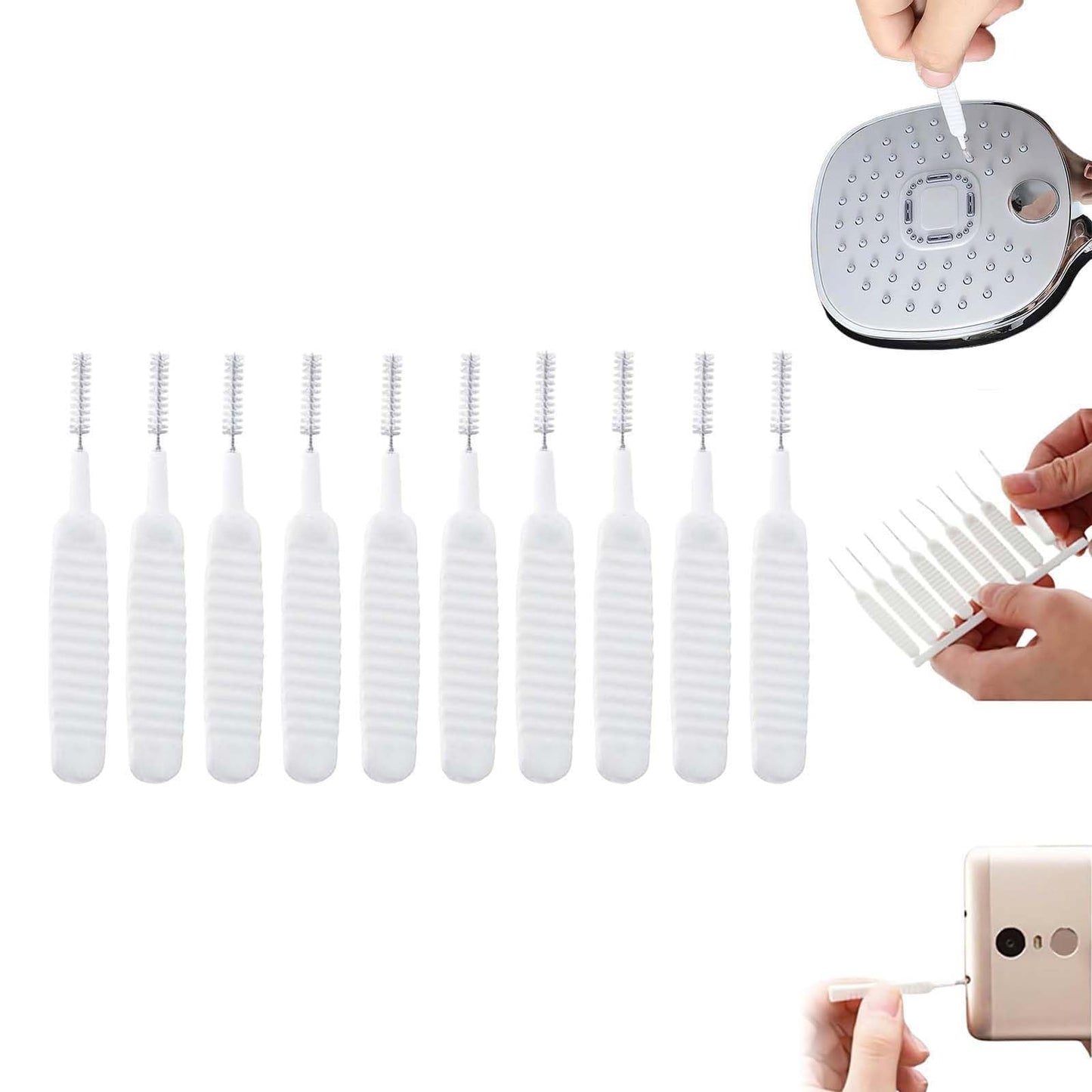Upgrade Shower Head Cleaning Brush, Gap Hole Anti-Clogging Cleaning Brush, Shower Head Cleaner Picks Brush Tiny Cleaning Brush for Shower Head, Multifunction Shower Head Cleaning Brushes (10PCS)