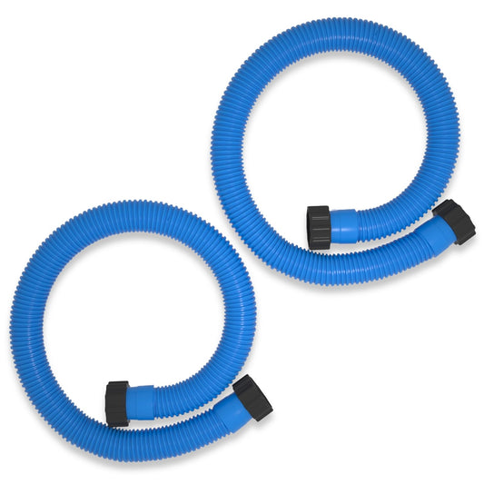 1.5" x 40" Pool Hose Replacement, Pack of 2 - Compatible with Above Ground Pools Filter Pump Hoses, Sand Filters, Saltwater Systems (1,500-2,500 GPH), Blue
