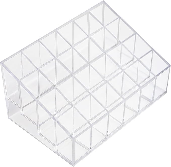 Super Z Outlet Transparent Cosmetic Makeup Organizer for Lipstick, Brushes, Bottles, and More - Clear Case Display Rack Holder