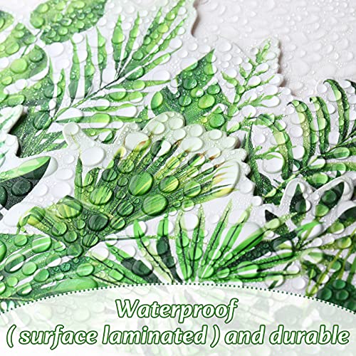 Boho Die Cut Border Trim Greenery Plant Bulletin Board Jungle Border Classroom Bulletin Wall Decor Trim Leaf Decals Tropical Leaves Greenery Wall Decoration Green, 39 ft