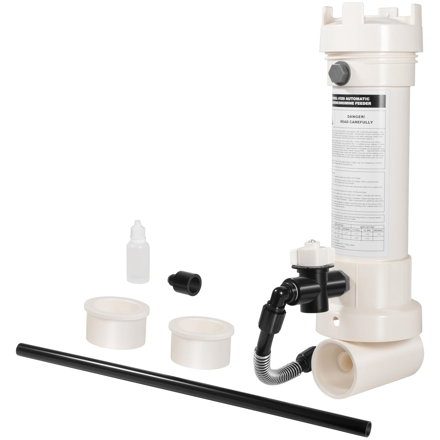 R171096 Pool Chlorinator, 320 Automatic in-Line Chlorine/Bromine Feeder Compatible with Rainbow 320, Upgraded Replacement for R171096 Chlorinator for Pools and Spas, for 6,500–70,000 Gallons