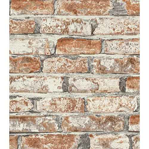 Sevalo Brick Wallpaper Peel and Stick Brick Contact Paper for Walls Red 3D Faux Self-Adhesive Removable Wallpaper for Bedroom Kitchen Backsplash Accent Wall Sticky D?cor Fireplace 17.3inW 78.7inL