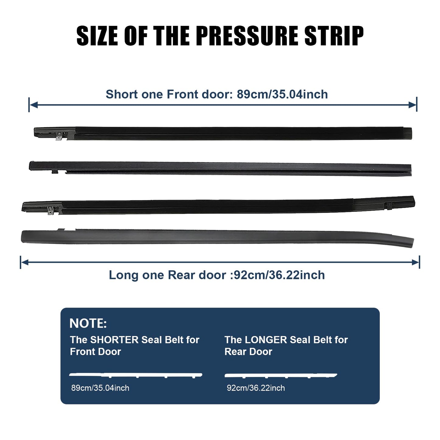 ItranMc Car Window Weather Stripping Molding Trim Belt,Compatible with Honda Civic 2016-2021 4-Door Sedan, Replace#72450-TEA-T01 72410-TEA-T01 72950-TEA-T01 72910-TEA-T01