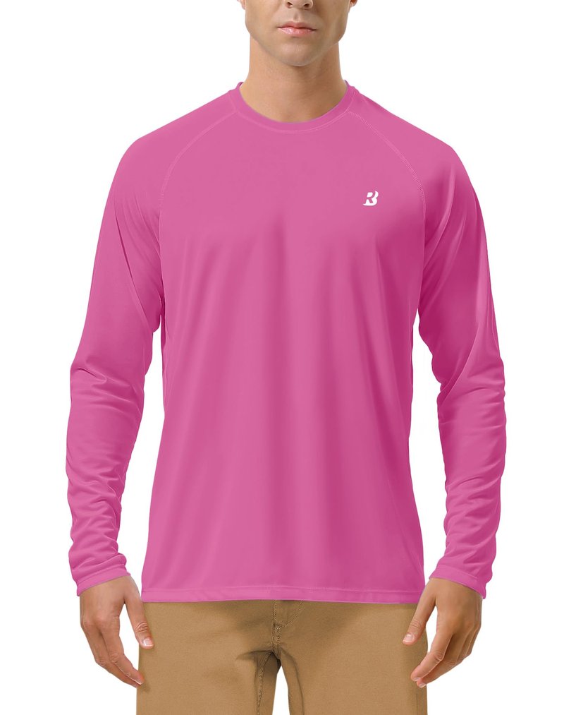 Roadbox Mens UPF 50+ Long Sleeve SPF Diving Rash Guard UV Sun Protection Shirts for Outdoor Fishing Hiking Swimming Running