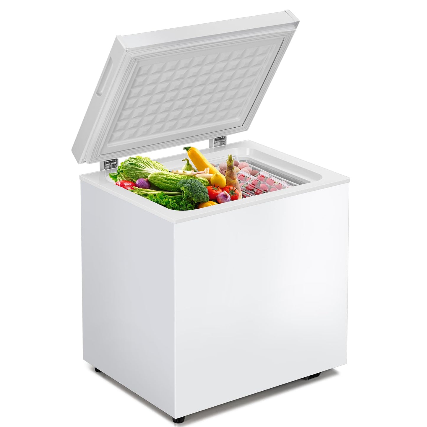 Stopsad 3.0 Cu.Ft Upright Freezer, Small Mini Freezer Hold Up to 85L with Adjustable 7 Thermostat & Removable Shelves, Compact Freezer with Reversible Door, Energy Saving for Home/Apartment/Garage