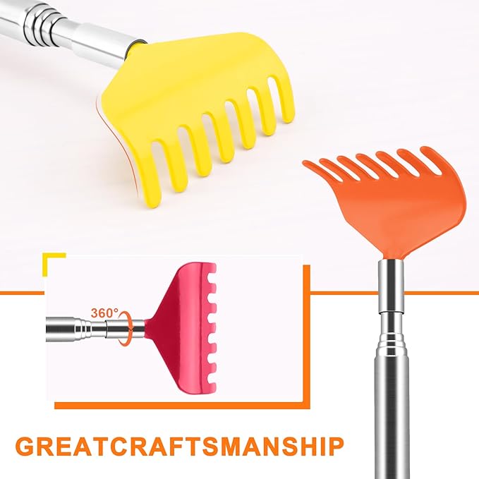 NICEMOVIC 6 Pack Back Scratcher, Mothers Fathers Day Dad Gifts, Stocking Stuffers for Women Men Teens, Easter Basket Stuffers for Teens, Prizes for Adults, Birthday Gag Bulk Gift for Mom Dad Adults