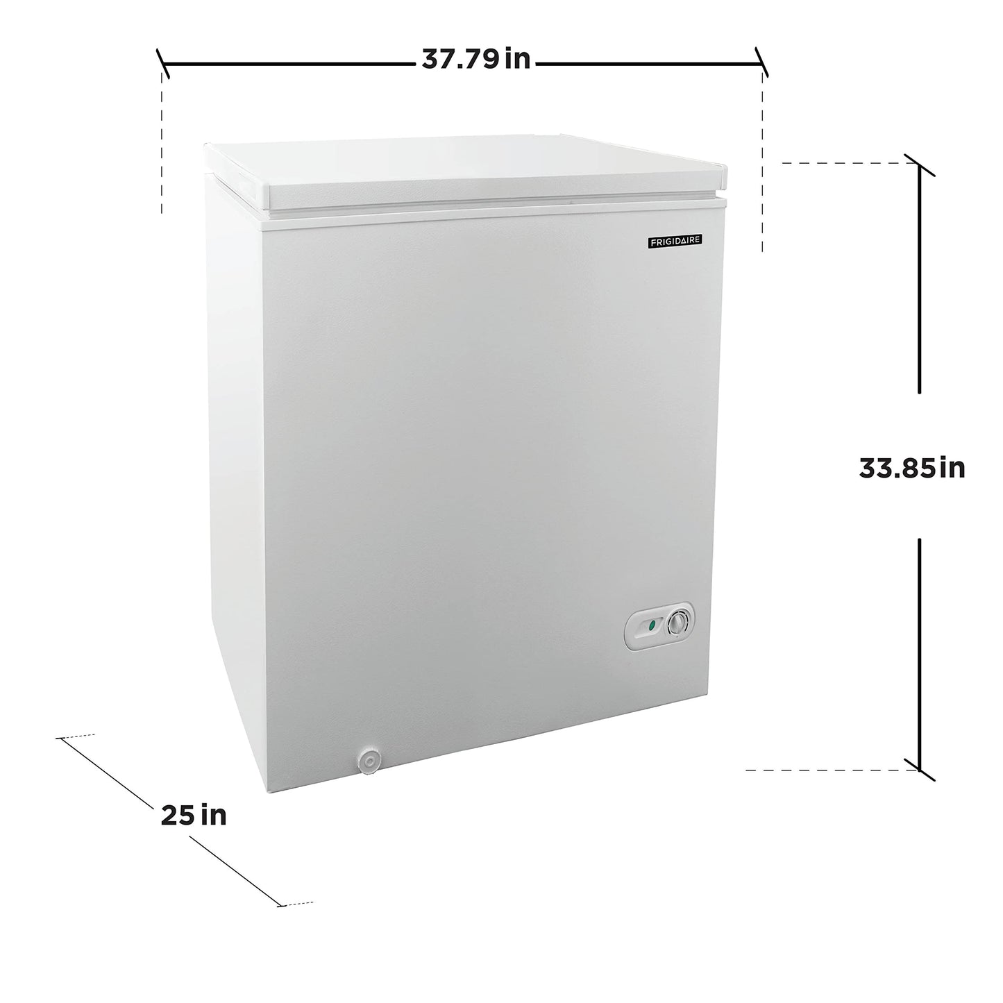 FRIGIDAIRE EFRF9003 Chest Deep Freezer, 9 Cu. Ft. Class, WhiteAdjustable Thermostat-Removable Vinyl Coated Wire Basket-Easy Defrost Drain, 9-10CF, White