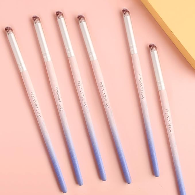 6pieces Ombre Nail Brush Wood Nail Pen Ombre Brush for Gel Nails Nail Gradient Brush Nail Design Brushes Nail Painting Kit Nail Art Tools Acrylic Nail Accessories
