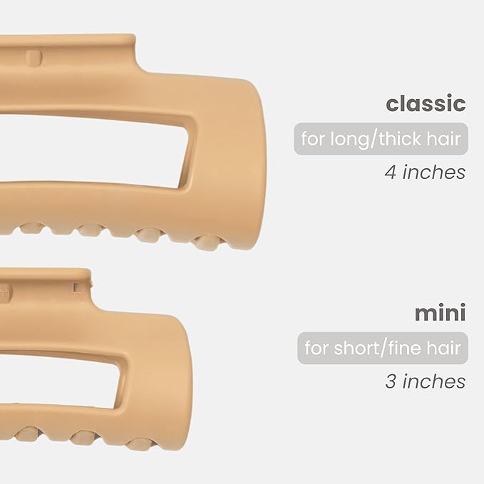 The Original Mello Hair Claw Clip Squishy Claw Clip Made in Korea Patent Pending 30021976 (Brown, Medium)