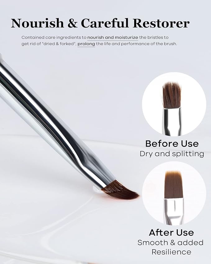 Modelones Nail Art Brush Cleaner & Restorer for Nail Polish/ Extension Gel/Solid Builder Gel/Dip Powder/Acrylic with nail art brush Manicure Kits DIY Salon at Home - 80ml, W/Pro Brush