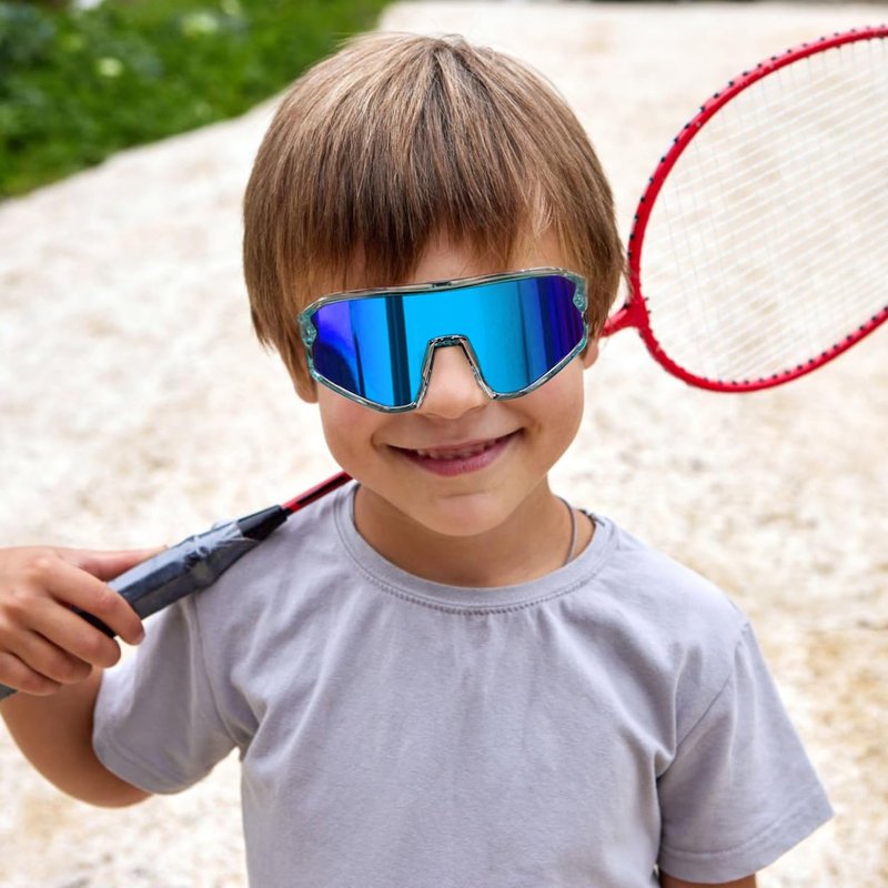 FEISEDY Kids Sunglasses Polarized Youth Baseball Sunglasses Sports Cycling Glasses for Boys Girls Age 4-8 B0183