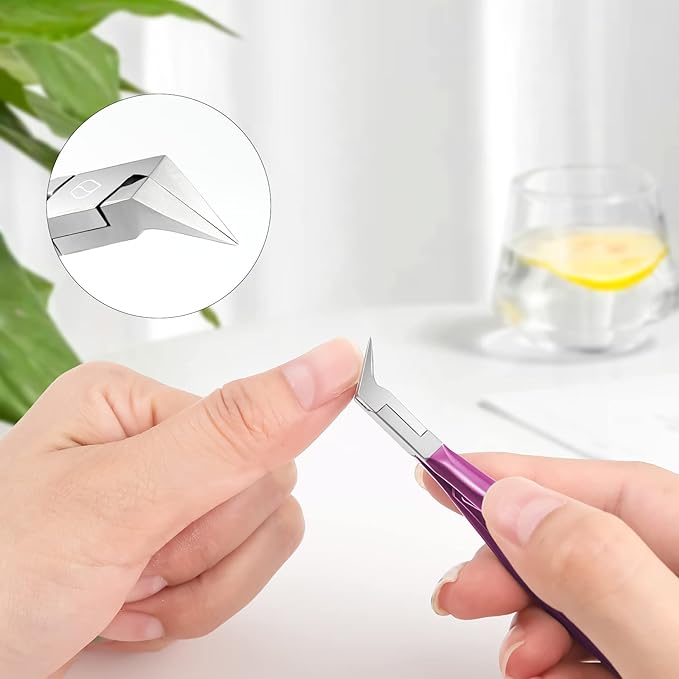FERYES Toenail Clipper Straight Blade for Ingrown and Thick Nails - Stainless Steel and Sharp Pointed Tip Ingrown Nail Clipper – Wide Jaw Toe Nail Cutter Ingrown Tool