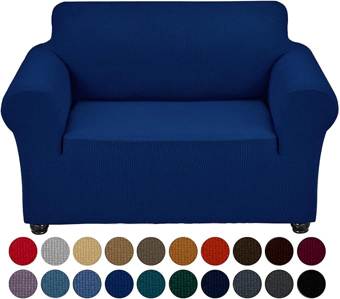 Joccun Classic Blue Waterproof Polyester Spandex Sofa Cover with Elastic Bottom