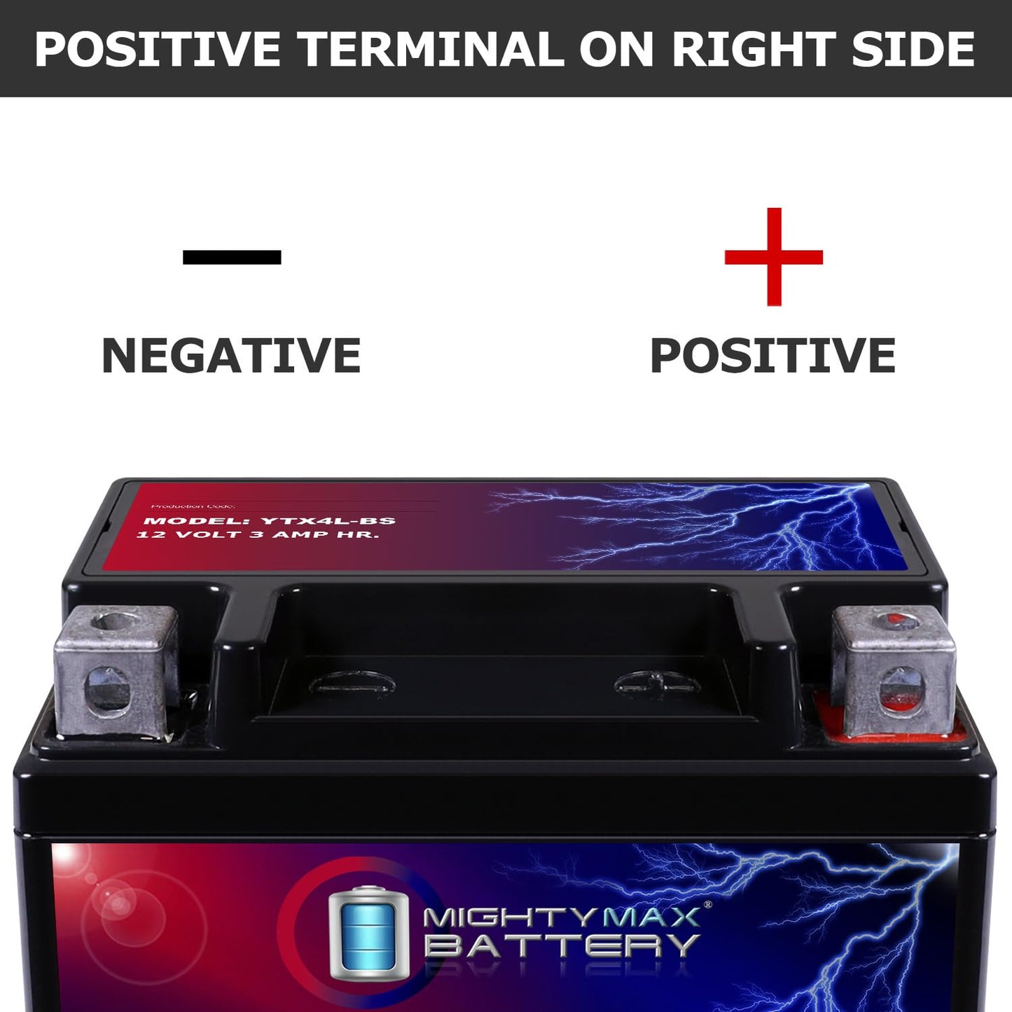 Mighty Max Battery YTX4L-BS SLA Battery for ATV Quad Dirt/Pit Bike 50/70/110/125 CC Brand Product