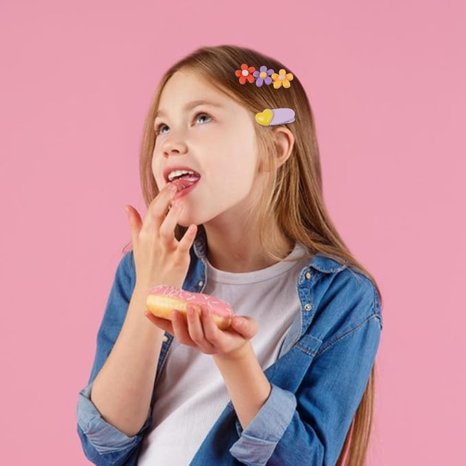 56PCS Girl Hair Clips Cute Hair Accessories for Kids Candy Color Hair Accessory for Little Girls Kids Teens,Multiple Patterns