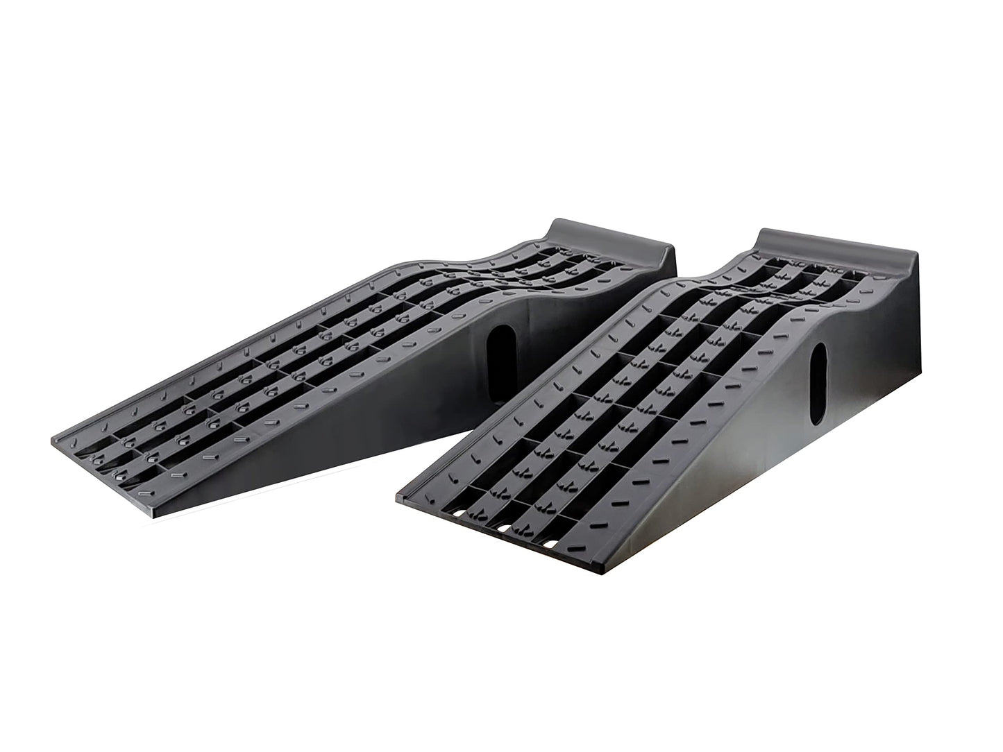 MaxxHaul 50515 6.25" Lift Car Ramps, 2-Pack – 13,000lb GVW, Deep Grooved Surface for Stable Tire Placement, Heavy-Duty, Black