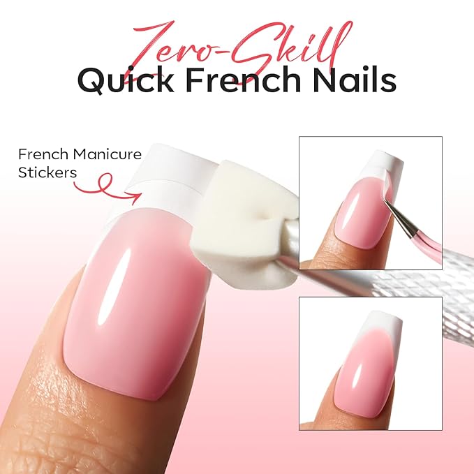 modelones Pat Paint Gel Nail Polish, 2 Colors Soak Off UV Patting Gel Polish Pigmented Colors for Ombre & Gradient & Blush Blooming & French Tip Nail Art, Pink Blaze