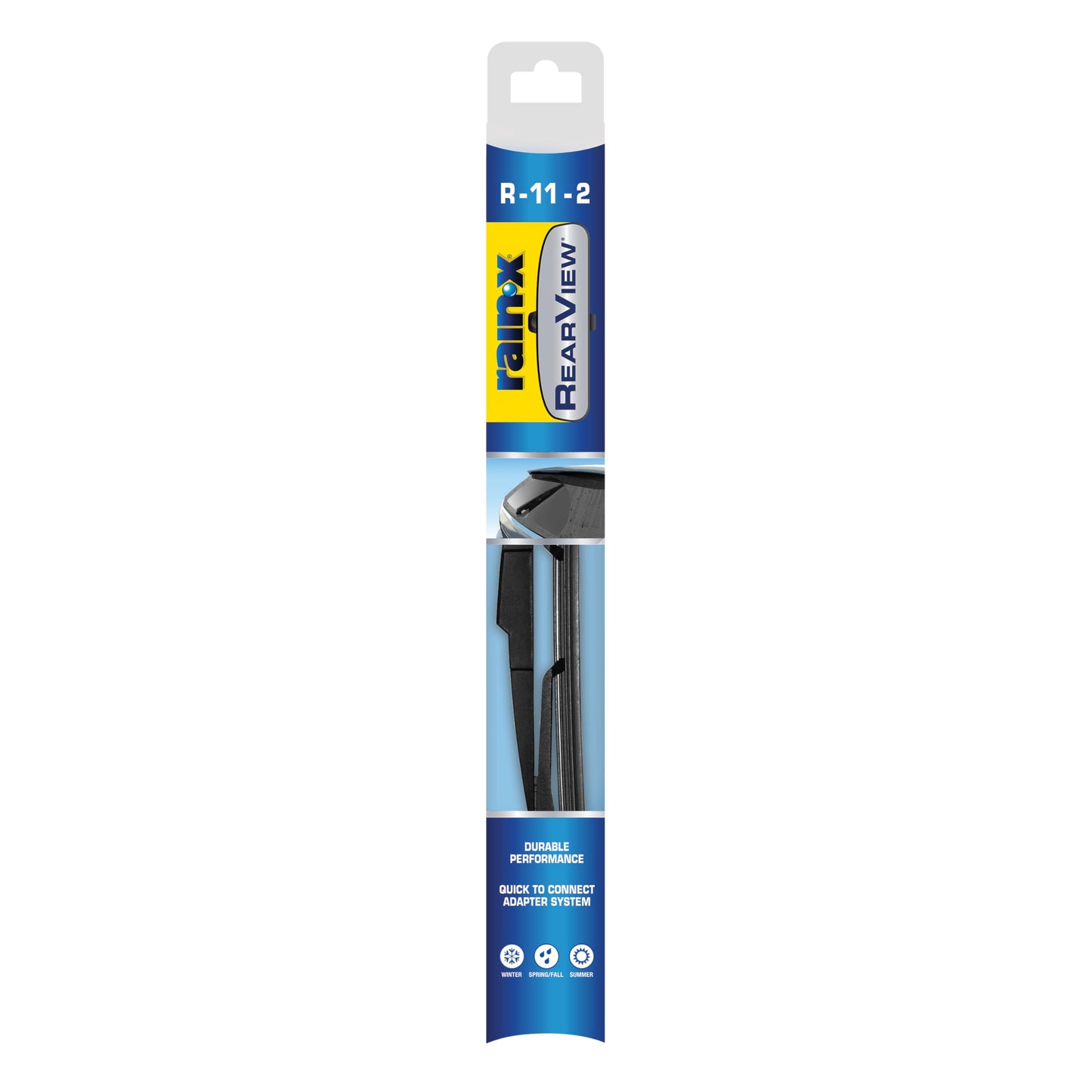 Rain-X 850211 RearView Wiper Blade 11", OEM Replacement Rear Windshield Wiper, Interchangeable Adapter for Easy Installation, All-Weather & All-Season Performance, Composite